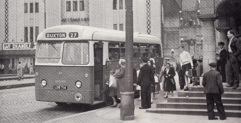 The bus terminus in the late 1950s