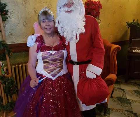 Fairy Tinkerbell and Santa Claus at Breakfast with Santa