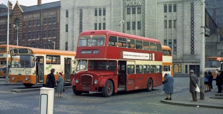 The Plaza during her Mecca Bingo years with the bus terminus outside her front doors.
