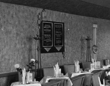Cafe signage in situe on opening day October 7th 1932
