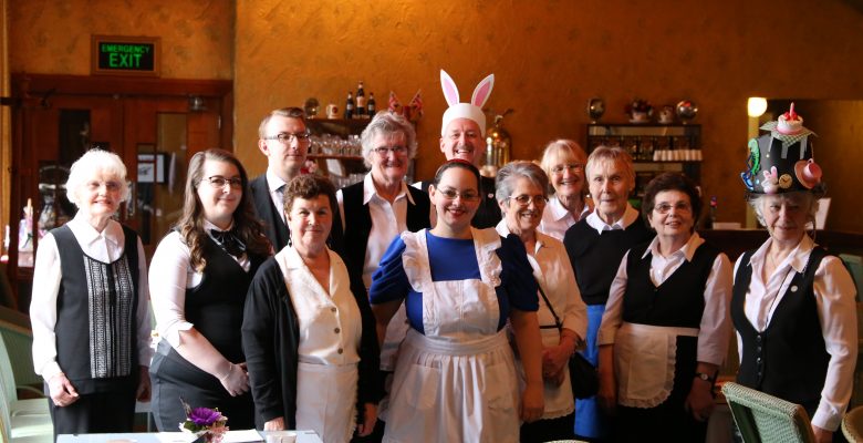 The Plaza team waiting to welcome their guests at Everything Stops For Mad Hatters Tea - 17.03.19