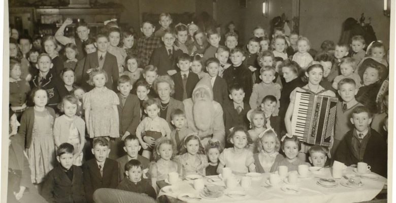 A festive party with Father Christmas in The Plaza Cafe in 1944