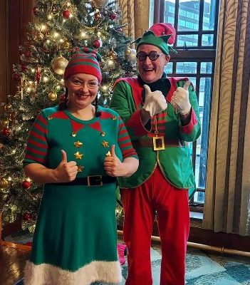 Fluffy Elf and Teddie Elf ready and excited for the first 'Breakfast With Santa' for the 2025 Season - 29.11.25