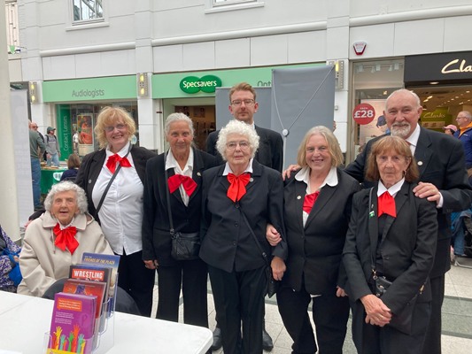 The wonderful Plaza Volunteer Team promoting The Plaza at the Merseyway Shopping Centre Volunteer Event - 17.09.25